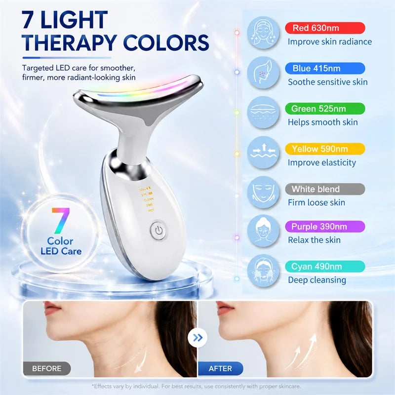 LED Face and Neck Massage Device