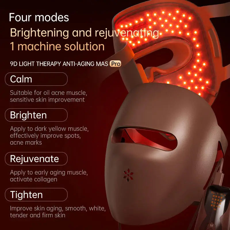 Red and Near-Infrared LED Face Mask