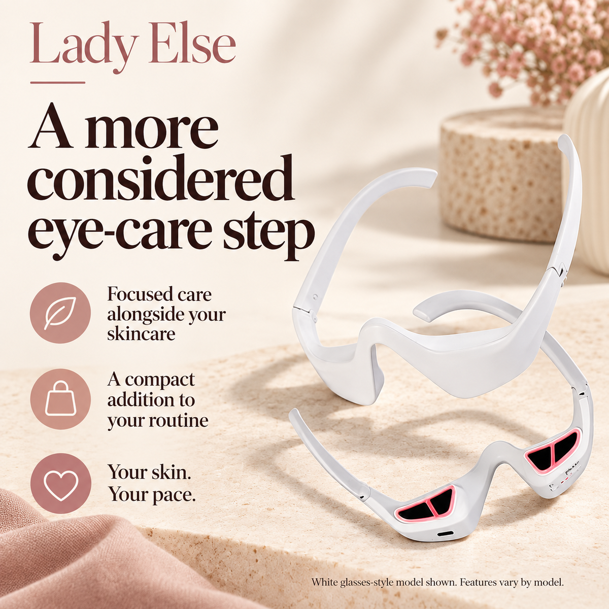A more considered eye-care step. Focused care alongside your skincare. A compact addition to your routine. Your skin. Your pace.
