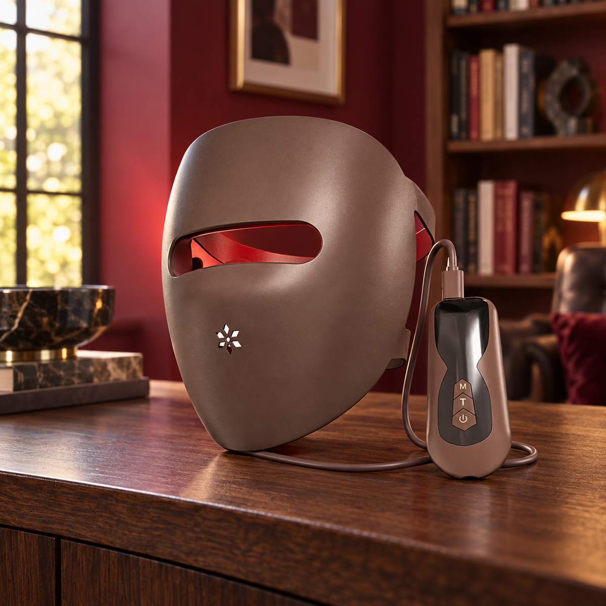 Red and Near-Infrared LED Face Mask
