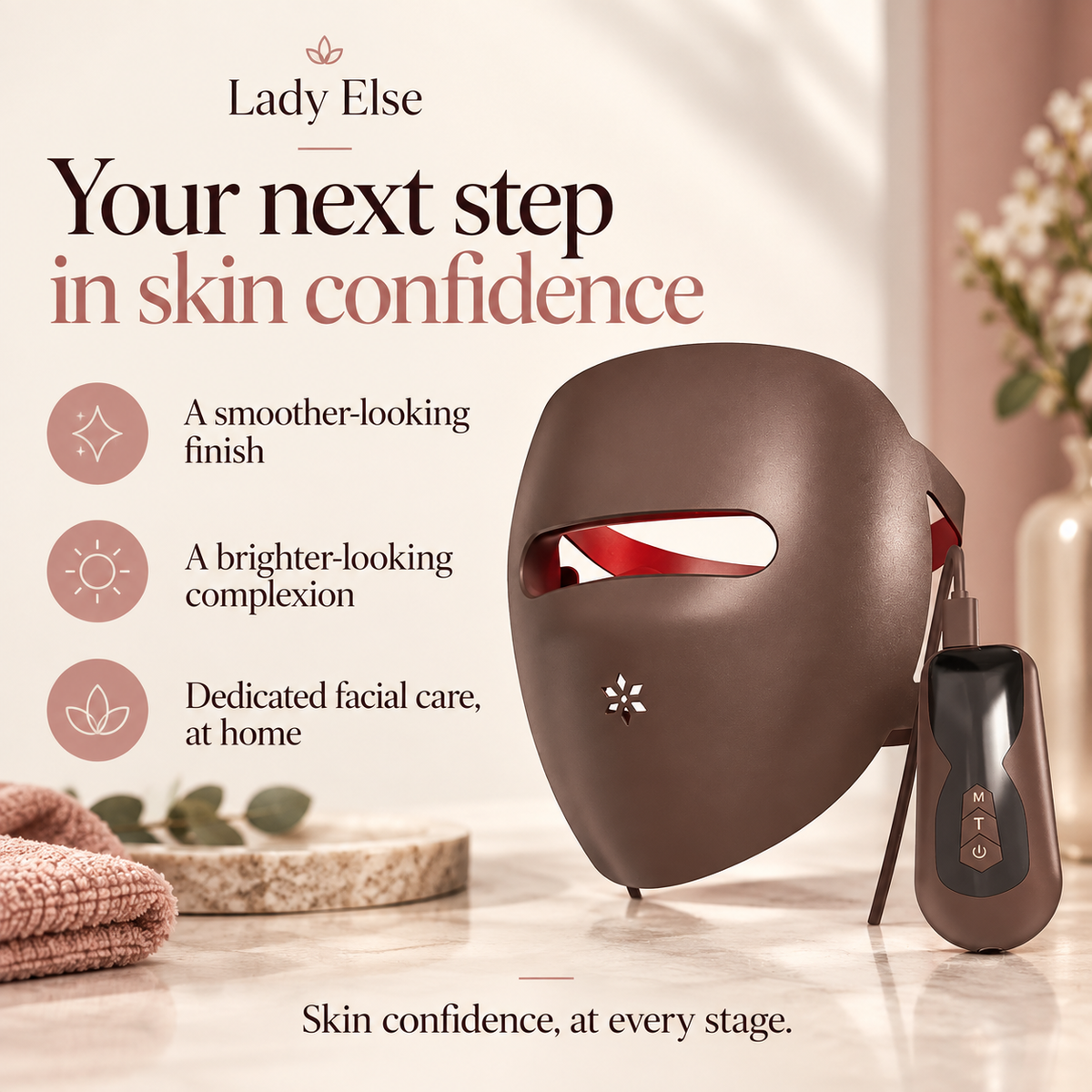 Your next step in skin confidence. A smoother-looking finish. A brighter-looking complexion. Dedicated facial care, at home